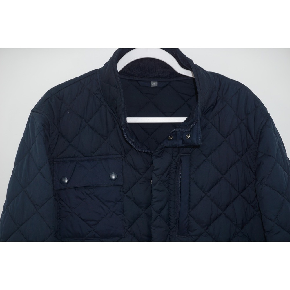 Bonobos The Banff Quilted Jacket Navy Blue Full Zip Slim Fit Men's XL